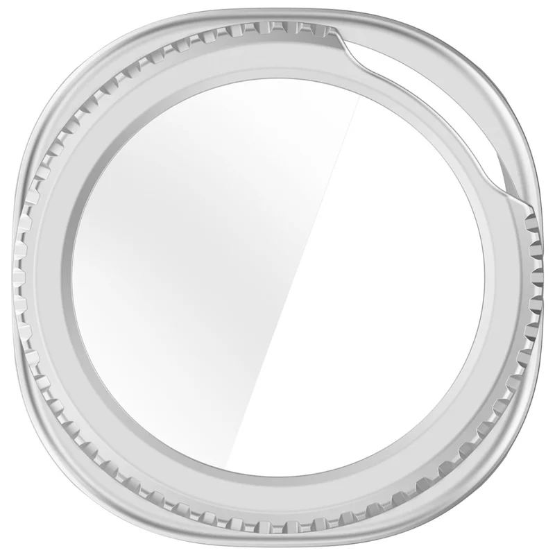 For Samsung Galaxy Watch8 Classic 46mm Case Cover PC + Tempered Glass Integrated Watch Protector - Matte Silver