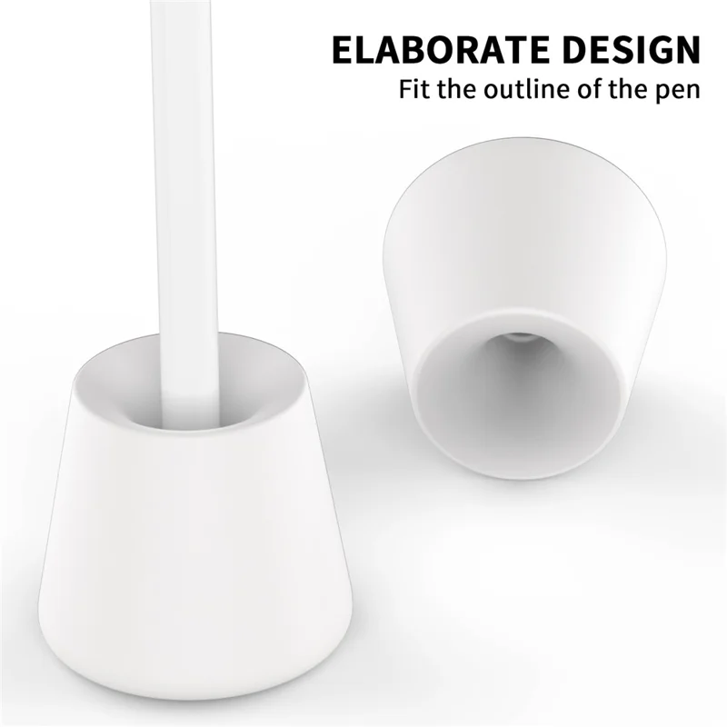 AHASTYLE BD02 Silikon-Halterung für Apple Pencil (USB-C) / Pencil (2. Generation) / Pencil (1. Generation) Stifthalter - Weiß