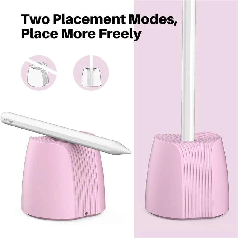 AHASTYLE LC04 Silikon-Ständer für Apple Pencil (USB-C) / Pencil (2. Generation) / Pencil (1. Generation) Stylus-Halter Ladestation - Rosa