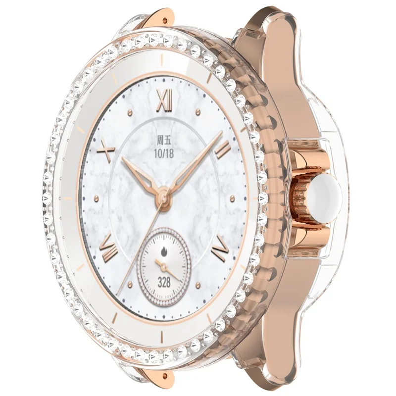 For Honor Choice ROSSINI 2e Case Cover Hollow Out Watch Protector with Single Row Rhinestone - Transparent