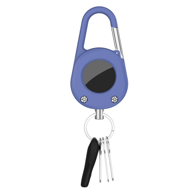 cp51 For Apple AirTag Anti Lost Tracker Case with Carabiner Outdoor Climbing Hook Plastic Protective Cover - Blue