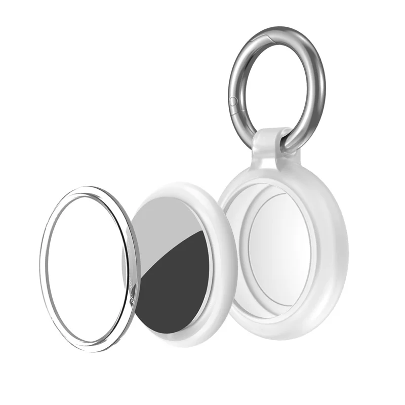 CT18 For Apple AirTag Anti Lost Tracker Magnetic Protective Case Ultra Light Waterproof TPU Cover - Transparent