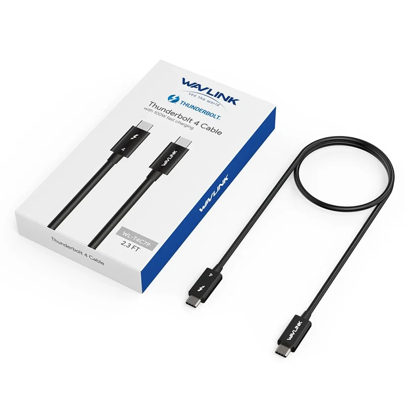 WAVLINK T4C7P Für MacBook Pro / Air Externes SSD eGPU 40 Gbit/s Datentransfer-Thunderbolt-4-Kabel