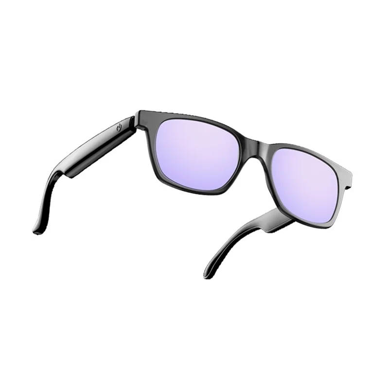A11 AI Smart Bluetooth-compatible Glasses Multi Language Translation Video Call Cycling Sunglasses - Purple