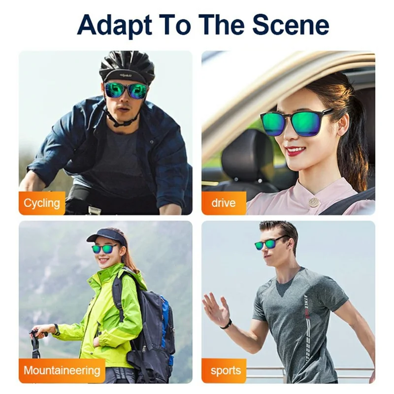 A10 AI Smart Bluetooth-compatible Driving Sunglasses Real Time Translation Multi Language Interpreter - Black