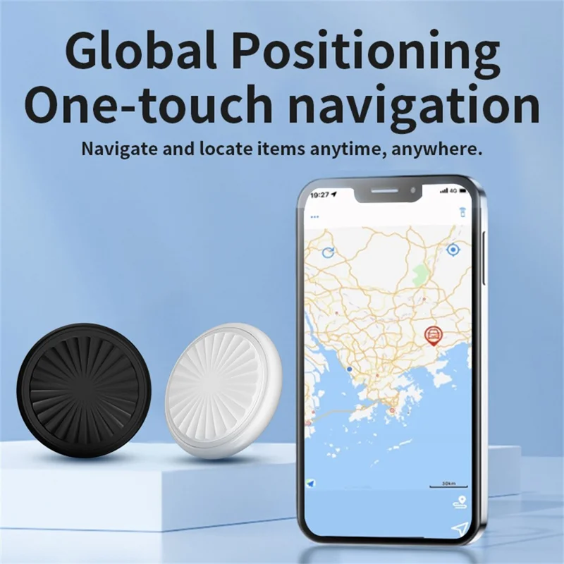 Traceur intelligent F8 pour Apple Android, Localisateur de suivi global, Compatible avec l'application Find My - Noir