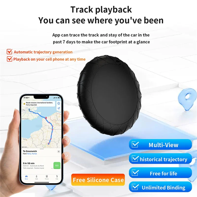 F9 Traceur Intelligent pour Bagages, Animaux et Vélos Compatible avec Find My - Noir, Localisation Globale pour Apple et Android