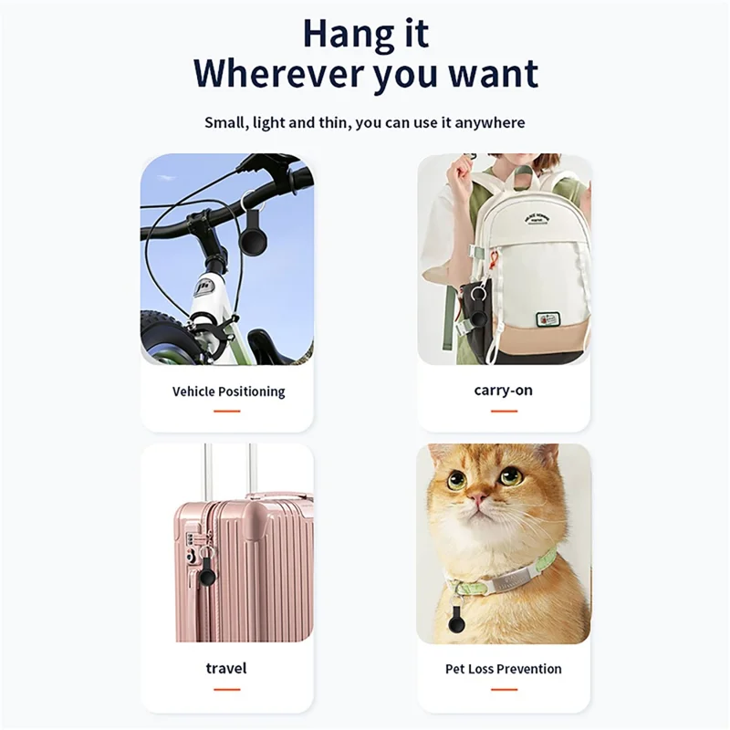 F9 Traceur Intelligent pour Bagages, Animaux et Vélos Compatible avec Find My - Noir, Localisation Globale pour Apple et Android