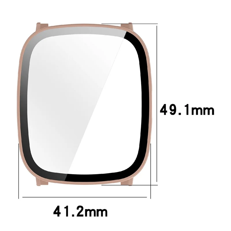 For Haylou RS5 Watch Case with Tempered Glass Screen Protector PC Protective Cover - Black