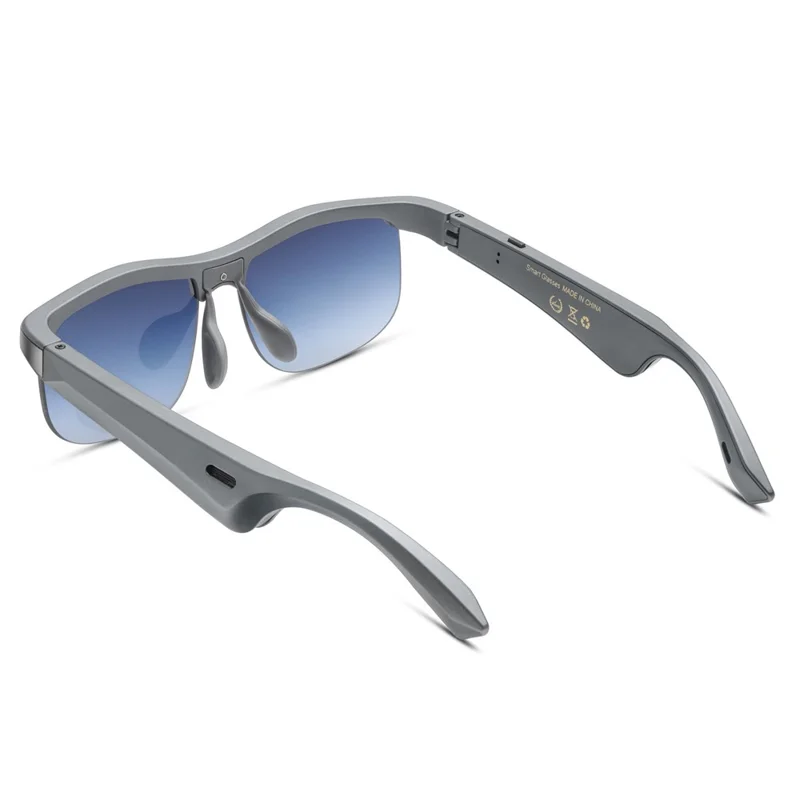 GL1 Echtzeit-Übersetzungs-Bluetooth-kompatible KI Smart-Brille UV-Schutz Musik Sonnenbrille - Titangrau