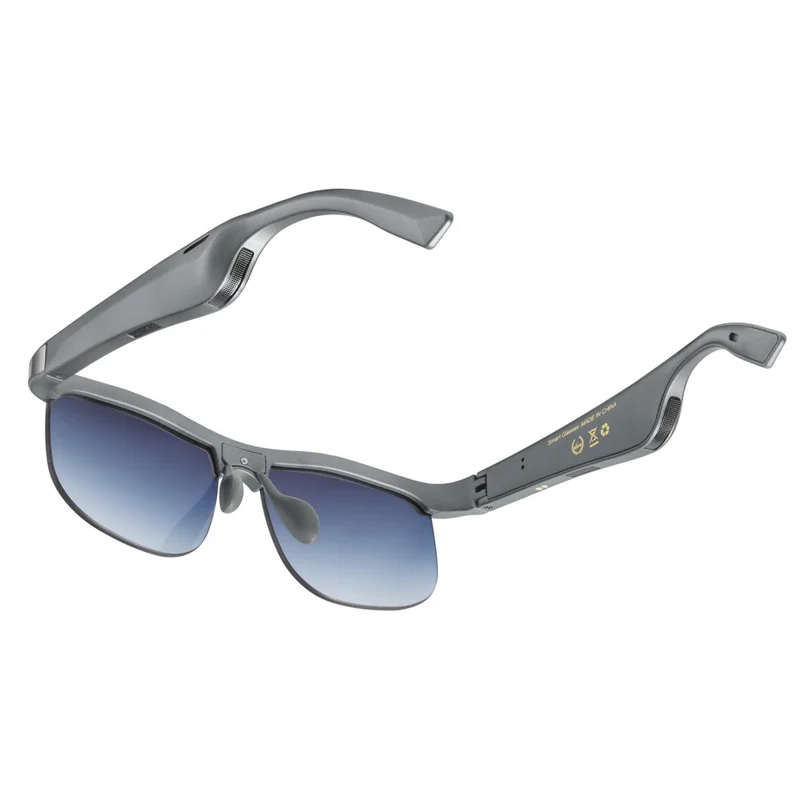 GL1 Echtzeit-Übersetzungs-Bluetooth-kompatible KI Smart-Brille UV-Schutz Musik Sonnenbrille - Titangrau