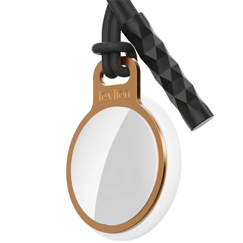 LAYLION For Apple AirTag Anti Lost Tracker Holder with Lanyard Aluminum Alloy Hanging Case - Orange