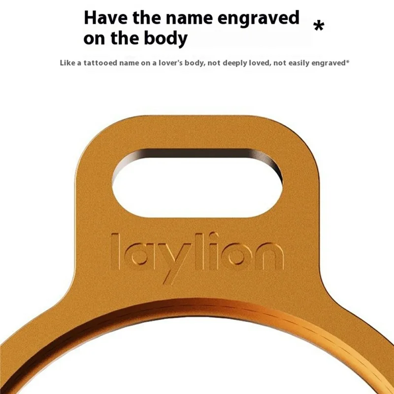 LAYLION For Apple AirTag Anti Lost Tracker Holder with Lanyard Aluminum Alloy Hanging Case - Orange