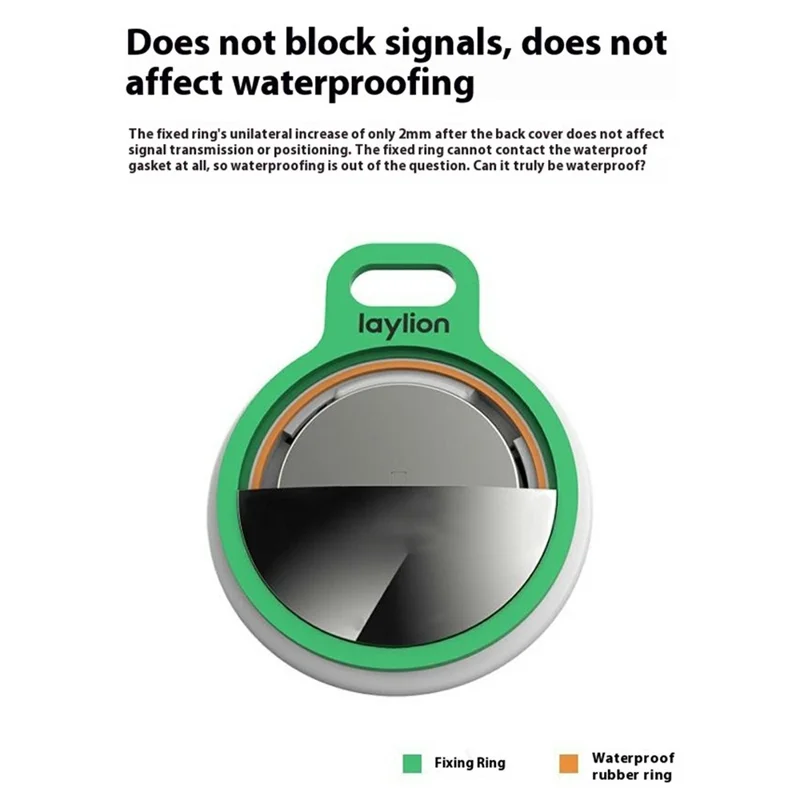 LAYLION For Apple AirTag Anti Lost Tracker Holder with Lanyard Aluminum Alloy Hanging Case - Orange