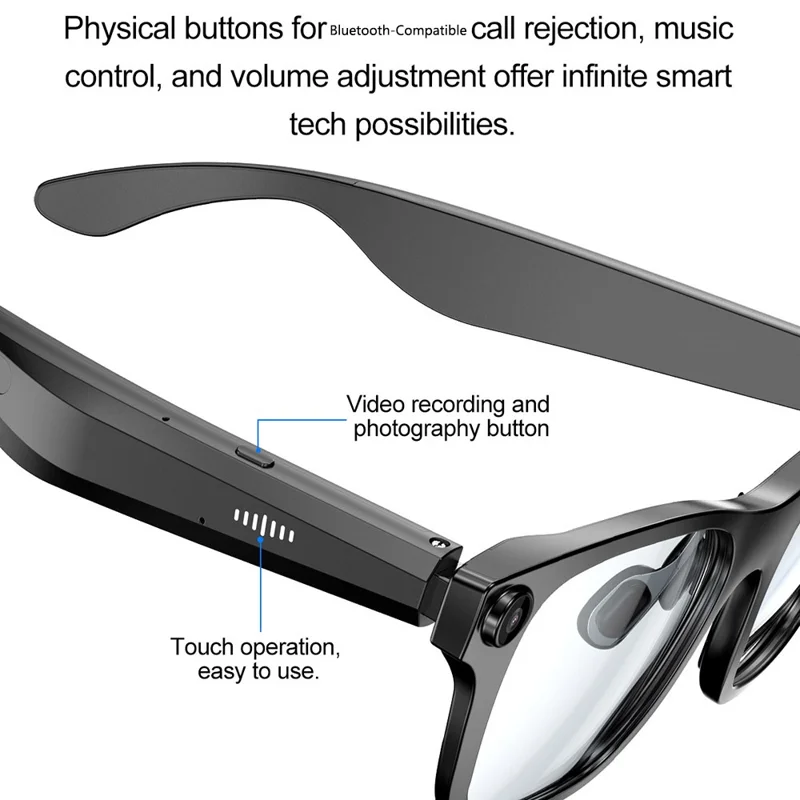 S336 KI-Übersetzer Smart Brille Bluetooth-kompatibel Anrufe 5MP Bildstabilisierung Videoaufnahme Kamera