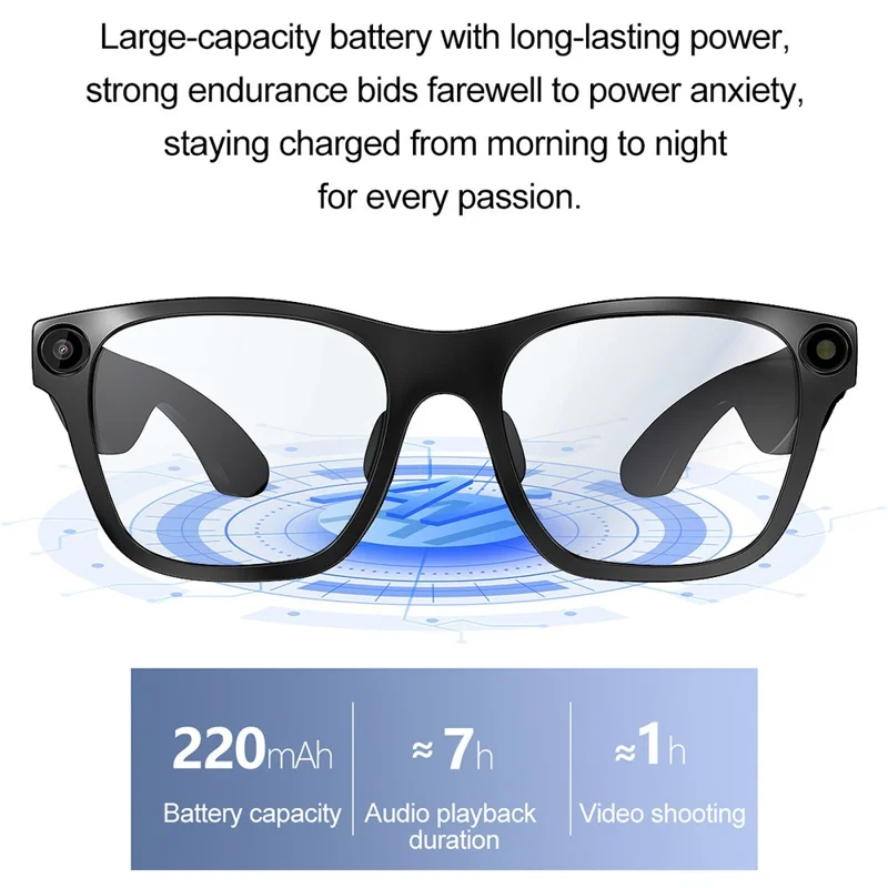 S336 KI-Übersetzer Smart Brille Bluetooth-kompatibel Anrufe 5MP Bildstabilisierung Videoaufnahme Kamera