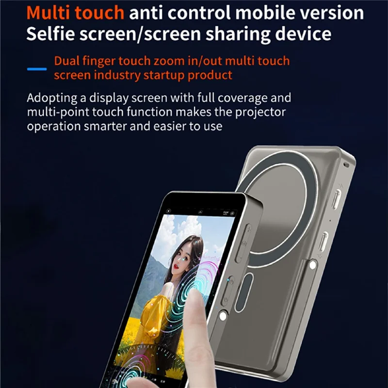 RK-X40P Ultra Смартфон Мультисенсорный Монитор для Селфи с Магнитным Экраном Зеркалирования - Серый