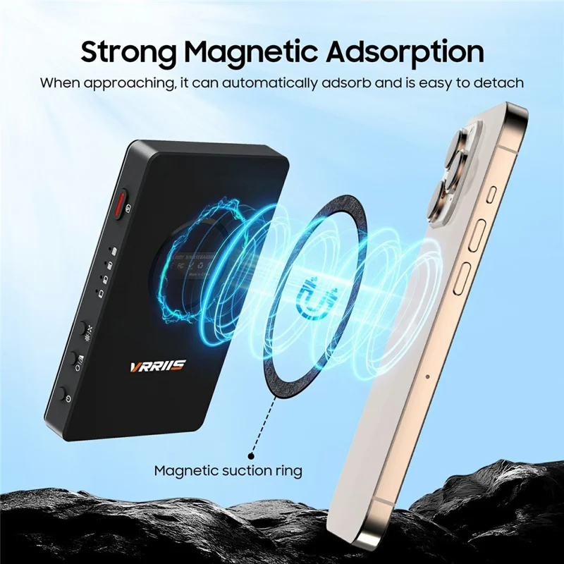 VRRIIS WL-050 Dispositivo di Mirroring Wireless per Smartphone con Monitor Display Magnetico per Selfie