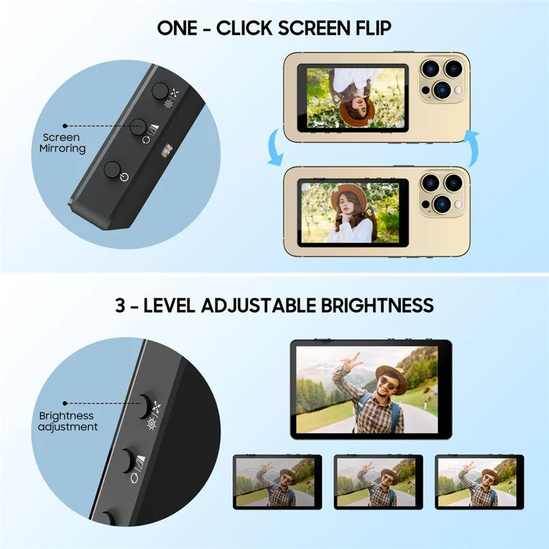 VRRIIS WL-050 Dispositivo di Mirroring Wireless per Smartphone con Monitor Display Magnetico per Selfie