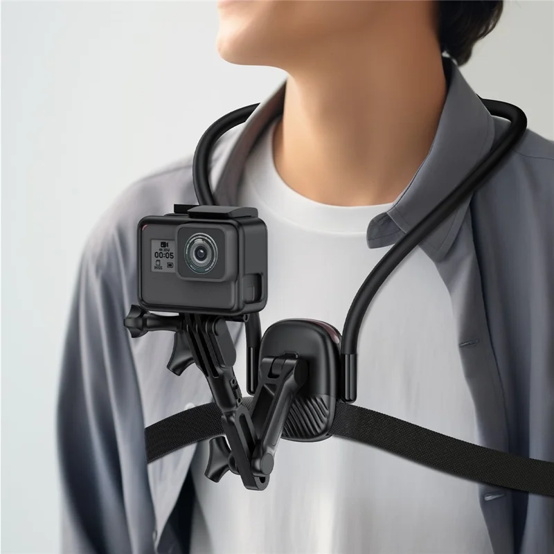 ACEFAST E33 Neck Mount Phone Holder Clamp Type Wearable Phone Clip Bracket for POV Vlog Video