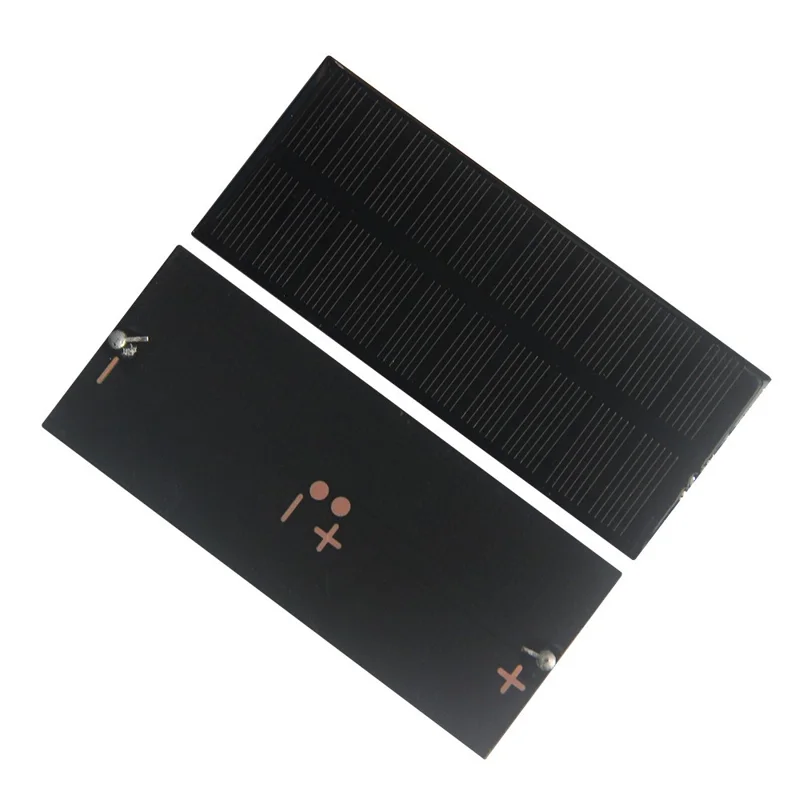 Pannello solare monocristallino mini fai-da-te da 0,6 W 5V per caricatore portatile di emergenza esterno con moschettone, 104 x 43,3 mm