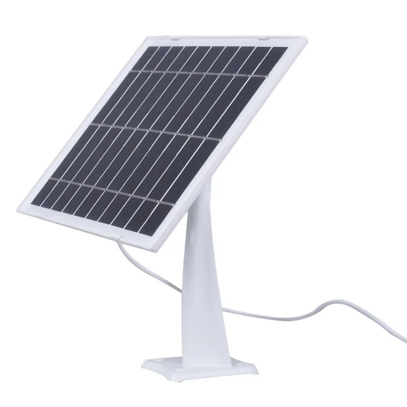 Solar Panel for Arlo Pro 4  /  Ultra 2  /  Pro 3  /  Ultra  /  Pro 5S Surveillance Camera Charger with Magnetic 3 Pin Interface - White
