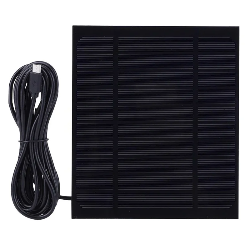 3.5W 5V Solar Panel Charger with 3m Cable for Electronic Devices High Efficiency Portable Outdoor Power Supply - Micro Port