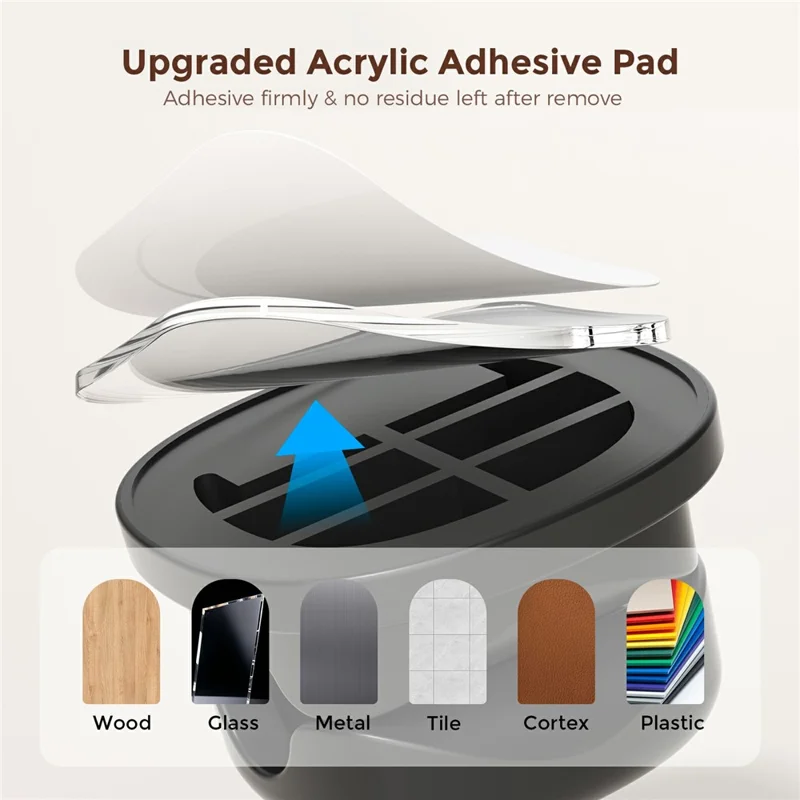 AHASTYLE WG178 6Pcs Mechanical Keycap Design Cable Management Organizer Adhesive Silicone Wire Clips - Black