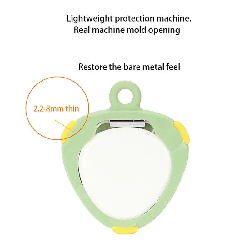 For Huawei Tag Tracker Silicone Case Waterproof Anti Drop Protective Cover with Hanging Buckle - Green  /  Yellow