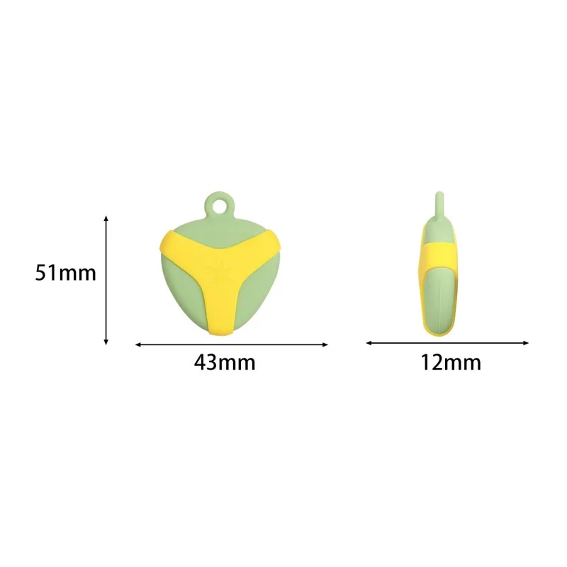 For Huawei Tag Tracker Silicone Case Waterproof Anti Drop Protective Cover with Hanging Buckle - Green  /  Yellow