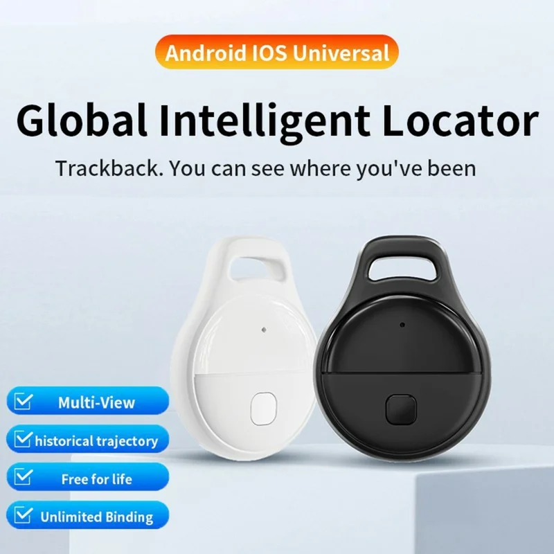JHX05 Localizador Global Preciso Impermeable para Apple / Android - Blanco