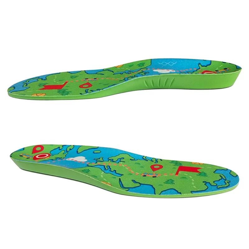 1 Pair Kids Seniors PU Shoe Insoles for Apple AirTag Tracker Holder with Front Rear Protection Film - XS