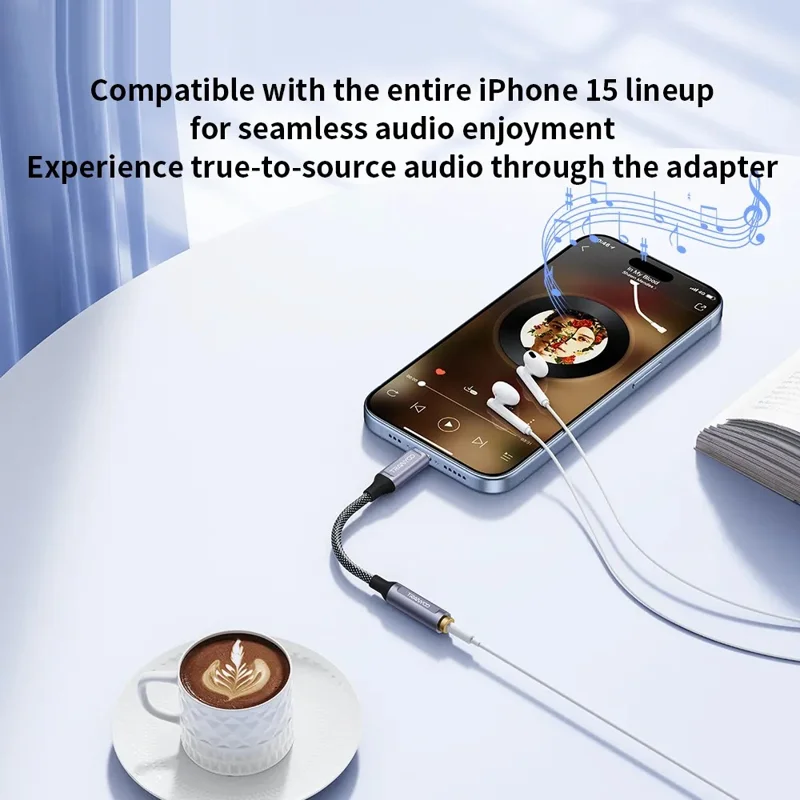 TRANYOO T-E8 USB-C zu 3,5mm Audio Adapter Kabel Hochauflösender Sound Geflochtenes Kabel