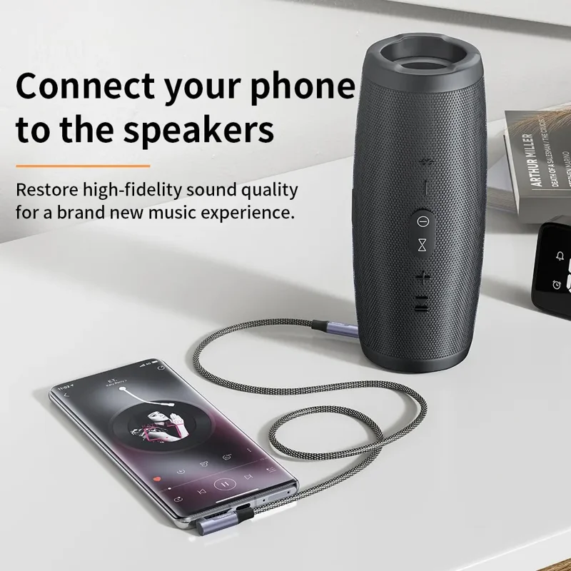 TRANYOO T-E13 Cavo Audio da 3,5 mm Cavo ad Angolo di 90 Gradi da 1,5 m Intrecciato Aux Cord Alta Definizione Audio