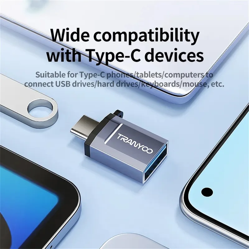 Adaptateur Mini OTG TRANYOO T-E16 : Connecteur Portable de Port USB Femelle vers Mâle IP