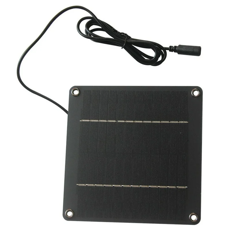 4W 12V Monokristallines Solarpanel mit DC 5521 Buchse für Gartenbeleuchtung Sicherheitskamera, 150 x 150mm