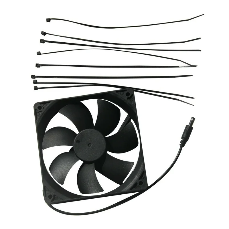 DC 5521 Female Connector 4W 12V Monocrystalline Solar Panel with Fan Portable Outdoor Power Supply