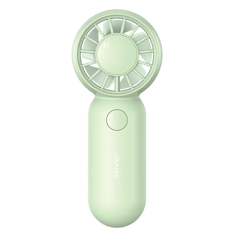 USAMS ZB354 Mini Pocket Fan Portable USB Rechargeable 3 Speed Settings Handheld Cooling Fan - Green