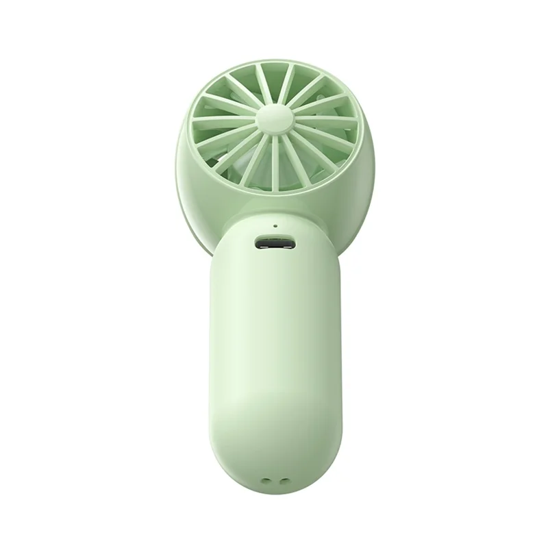 USAMS ZB354 Mini Pocket Fan Portable USB Rechargeable 3 Speed Settings Handheld Cooling Fan - Green