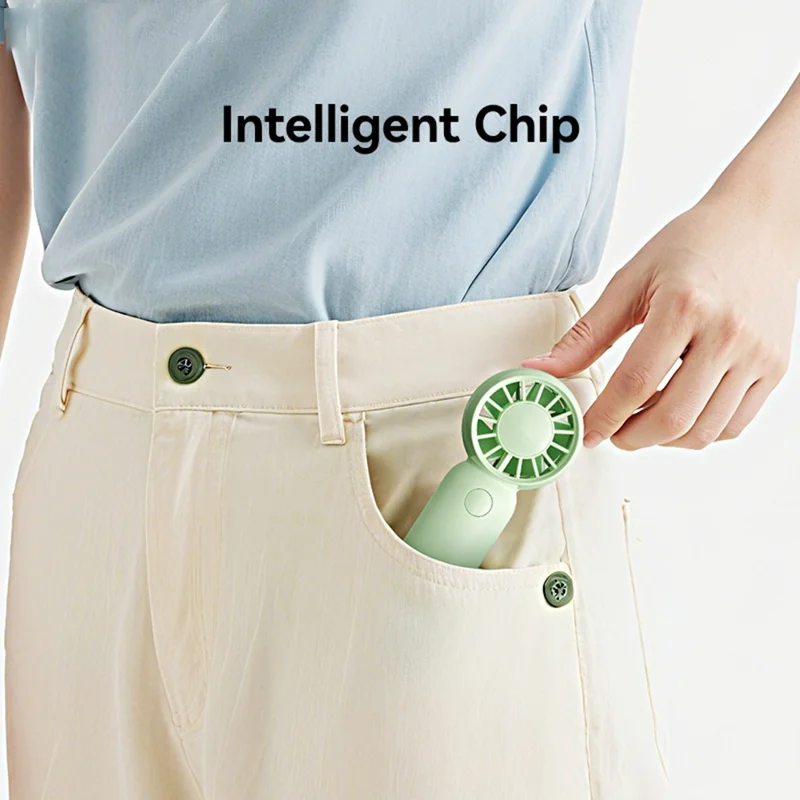 USAMS ZB354 Mini Pocket Fan Portable USB Rechargeable 3 Speed Settings Handheld Cooling Fan - White