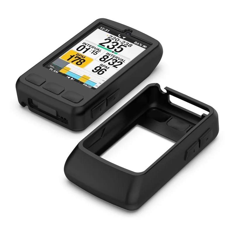 For Wahoo ELEMNT ROAM V3 / ROAM3 (WF156) Cycling Computer Protective Case Stopwatch Silicone Cover - Black