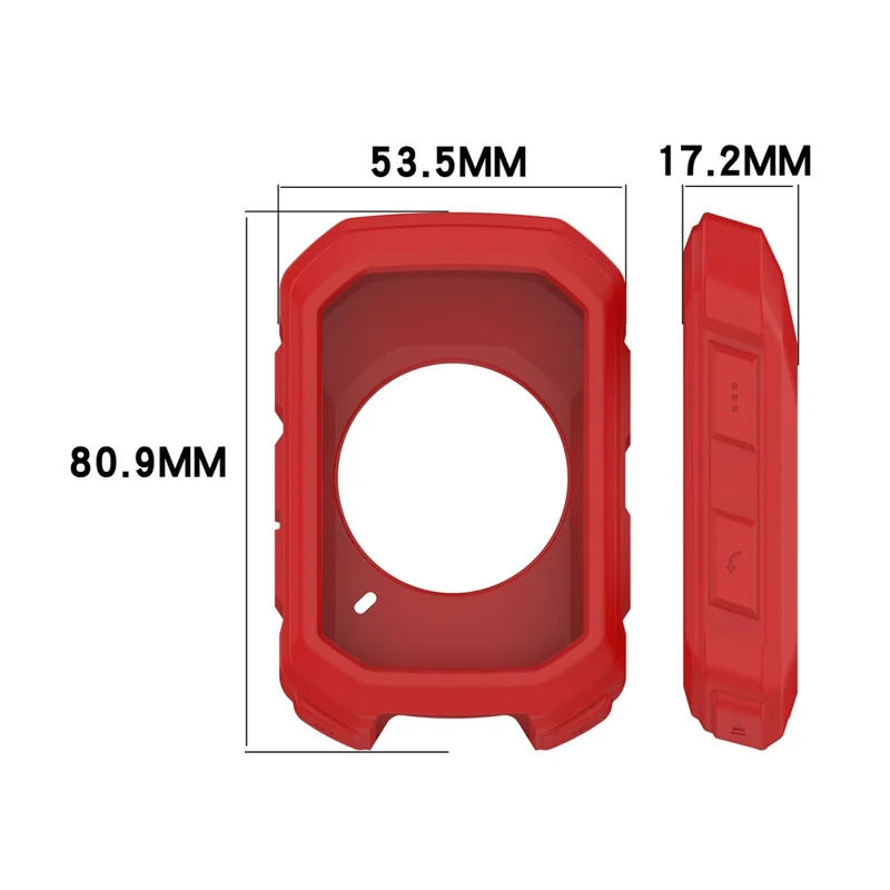 Pour Garmin Edge Étui de protection en silicone pour ordinateur de cyclisme VTT - Rouge
