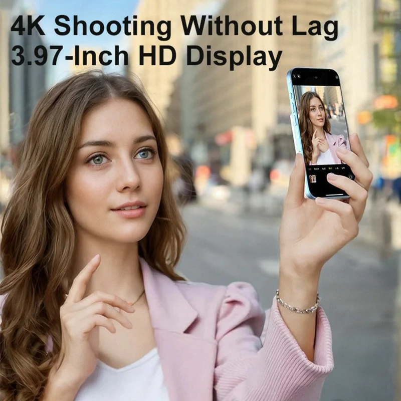 T2 Compatibile con MagSafe Selfie Specchio Schermo WiFi 2.4G Display Esterno con Supporto Audio