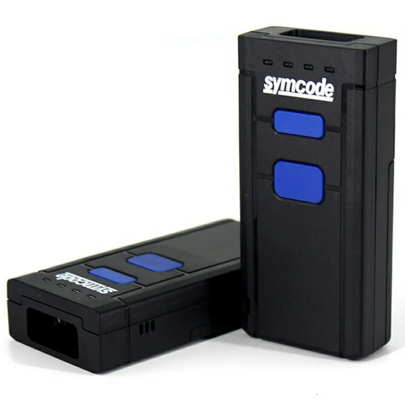 SYMCODE MJ-2877 Scanner de codes-barres portable compatible Bluetooth / Lecteur de codes-barres portable sans fil 2,4G