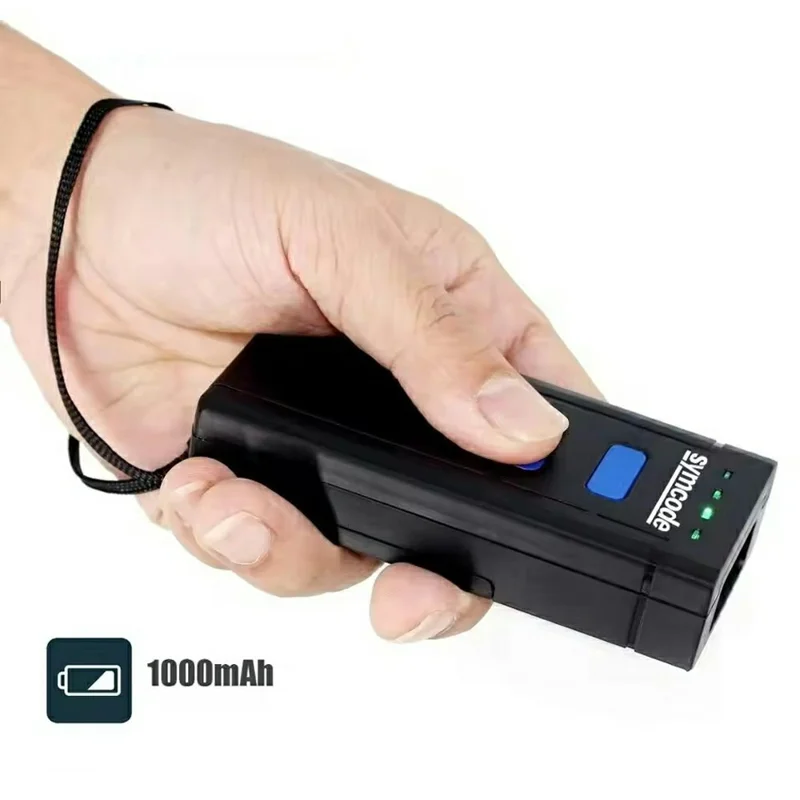 SYMCODE MJ-2877 Scanner de codes-barres portable compatible Bluetooth / Lecteur de codes-barres portable sans fil 2,4G