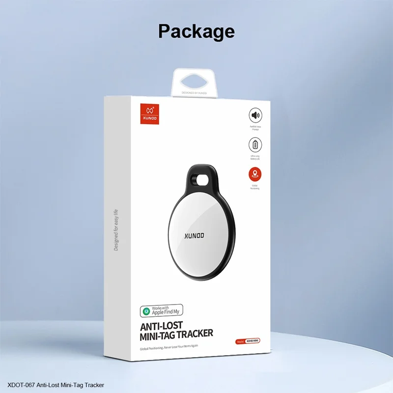 XUNDD XDOT-067 Mini Tag Tracker Anti-Smarrimento Compatibile con Apple Find My Localizzatore Smart Wireless