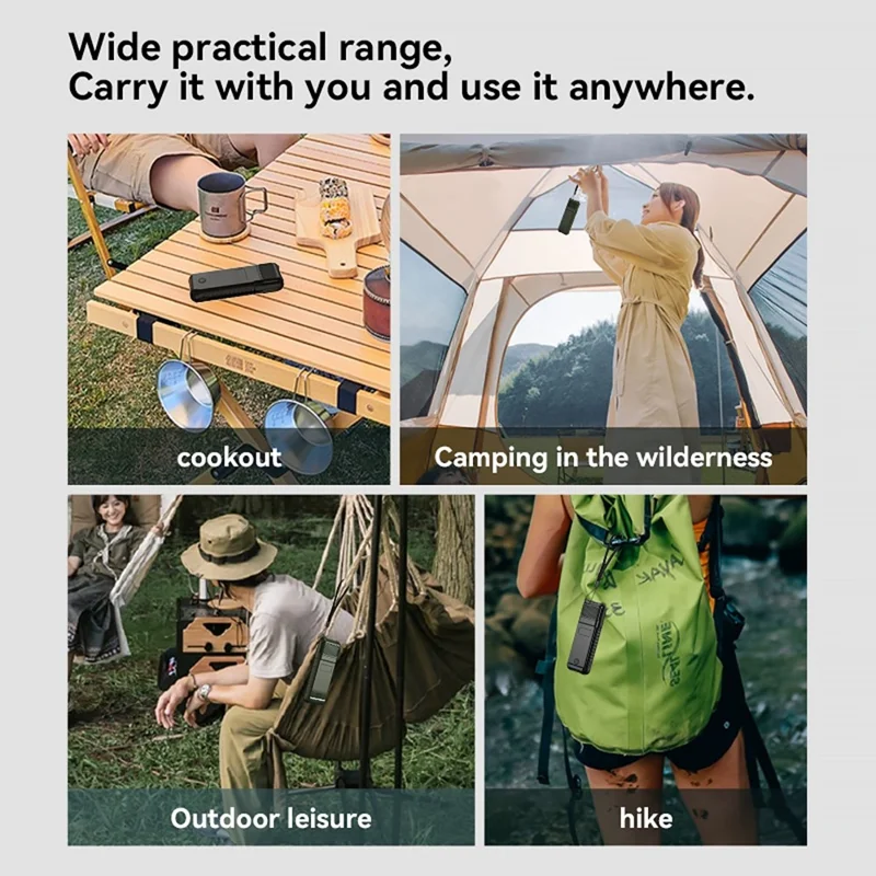 T08 Elektrischer Mückenvertreiber - Tragbarer Doppelseitiger Hitzeschutz für Outdoor / Camping / Wandern - Schwarz