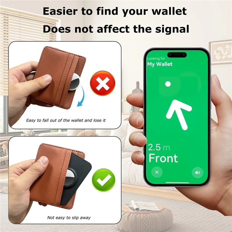 For Apple AirTag Tracker Card Holder Protective Case with Front / Back Films - Transparent Blue