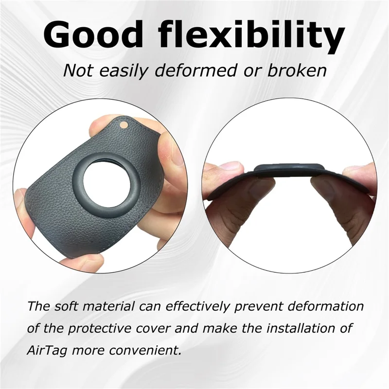 For Apple AirTag Tracker Card Holder Protective Case with Front / Back Films - Transparent Blue