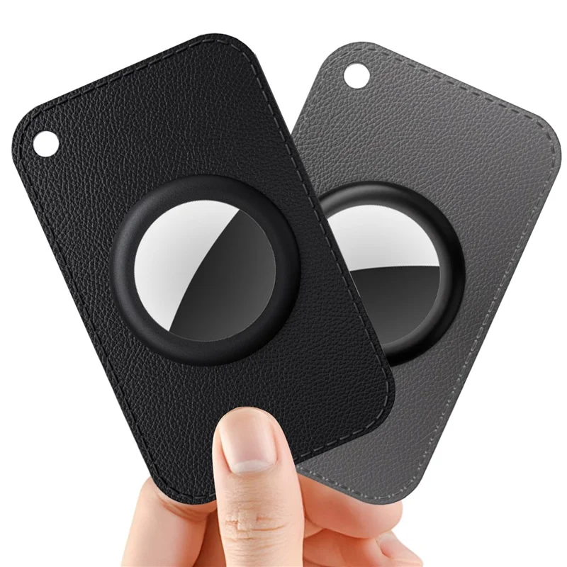 For Apple AirTag Tracker Card Holder Protective Case with Front / Back Films - Transparent Blue